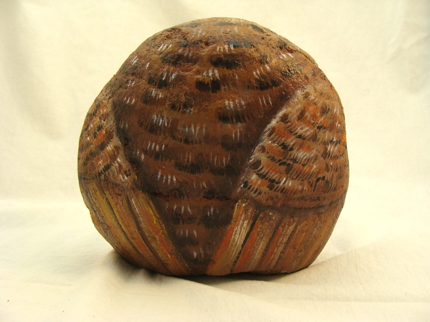 Owl Book End ,Painted Rock , baby owls by Carriveau