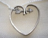 Fine Silver Open Heart
