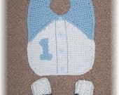 Boys and Girls of Summer Bib and Bootie Crochet Pattern PDF - INSTANT DOWNLOAD.