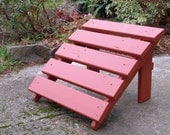 Wooden Ottoman in Bright Colors for Patio and Garden Chairs (color -  Red Red)