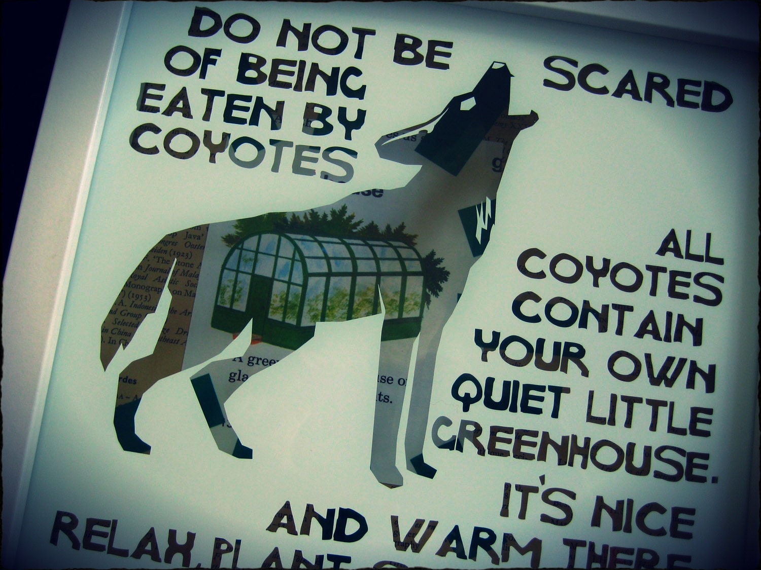 coyote with your own quiet greenhouse inside