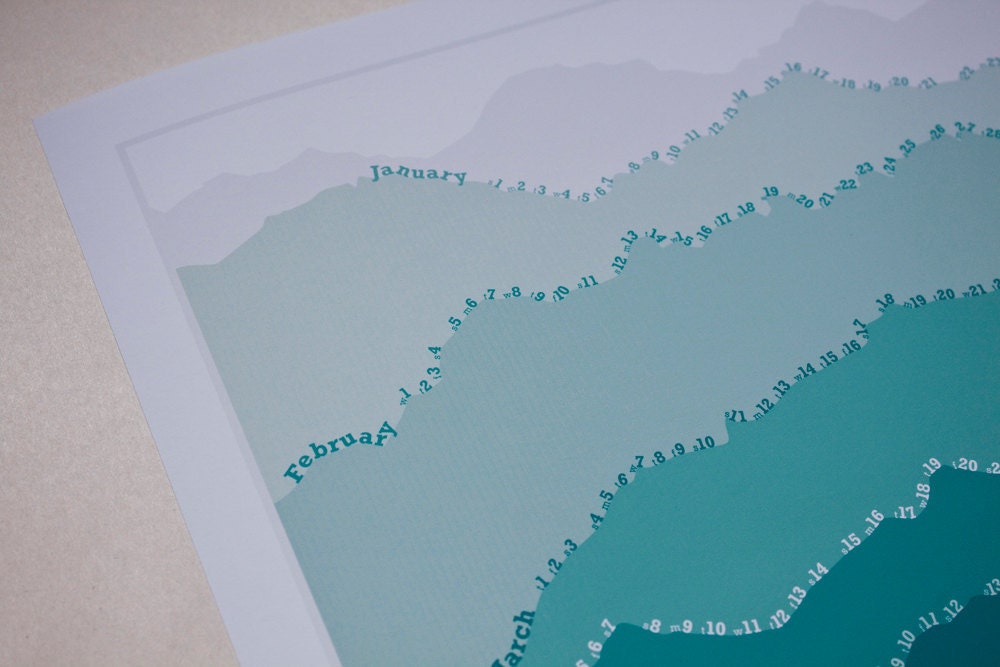2012 Mountain Calendar (Sea Green)