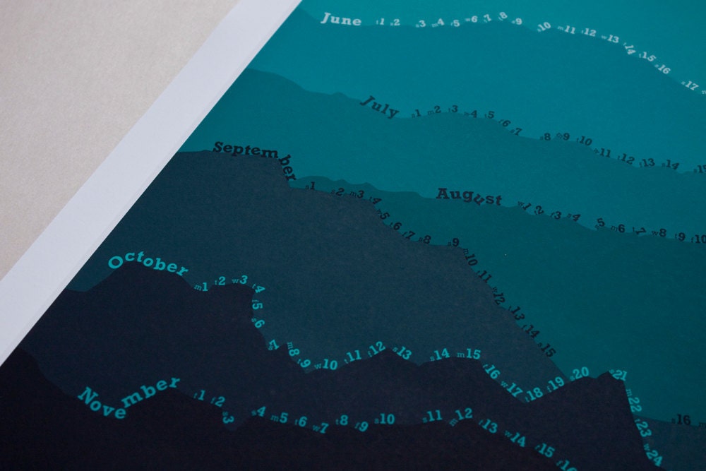 2012 Mountain Calendar (Sea Green)