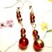 Spring Cherry Wine Earrings - Red, Purple, Clear, Glass, Bead, Spring, Berry, Earrings