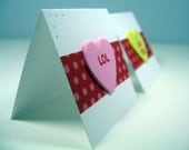 Conversation Heart Mini Cards - Set of 6
