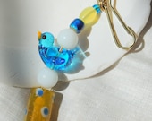 Bluebird of Happiness Beaded Zipper Pull  BKC2064