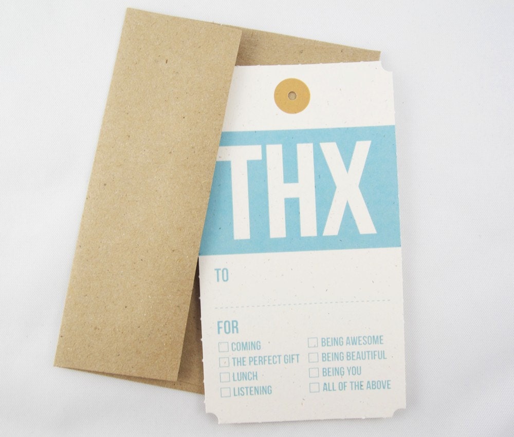 Reserved for ahmissirlian: 20 Aqua Luggage Tag Thank You Cards & Envelopes, Multipurpose Humorous