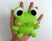 Cute Palm Size Plush Frog - Kreppie