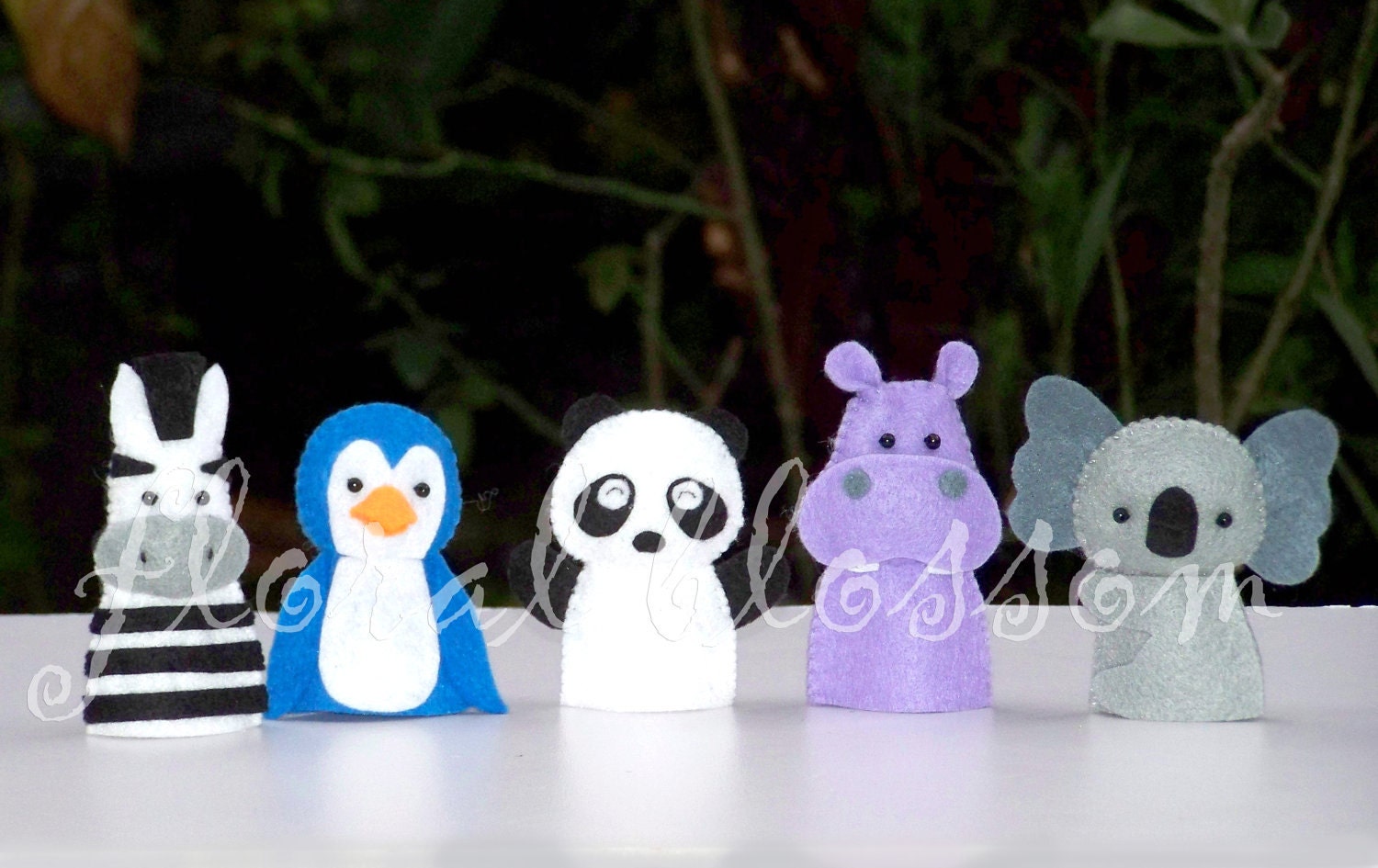 PDF Pattern: Zoo Friends 02 Felt Finger Puppets