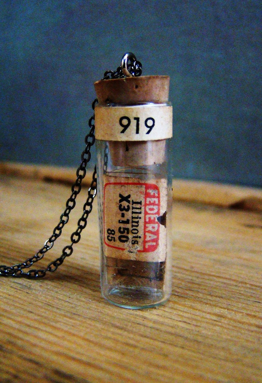 Vintage Watchmaker's Glass Vial Necklace