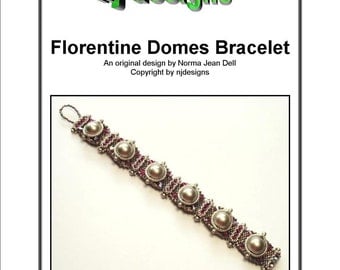 Instructions for Florentine Domes Bracelet  -  Beading tutorial