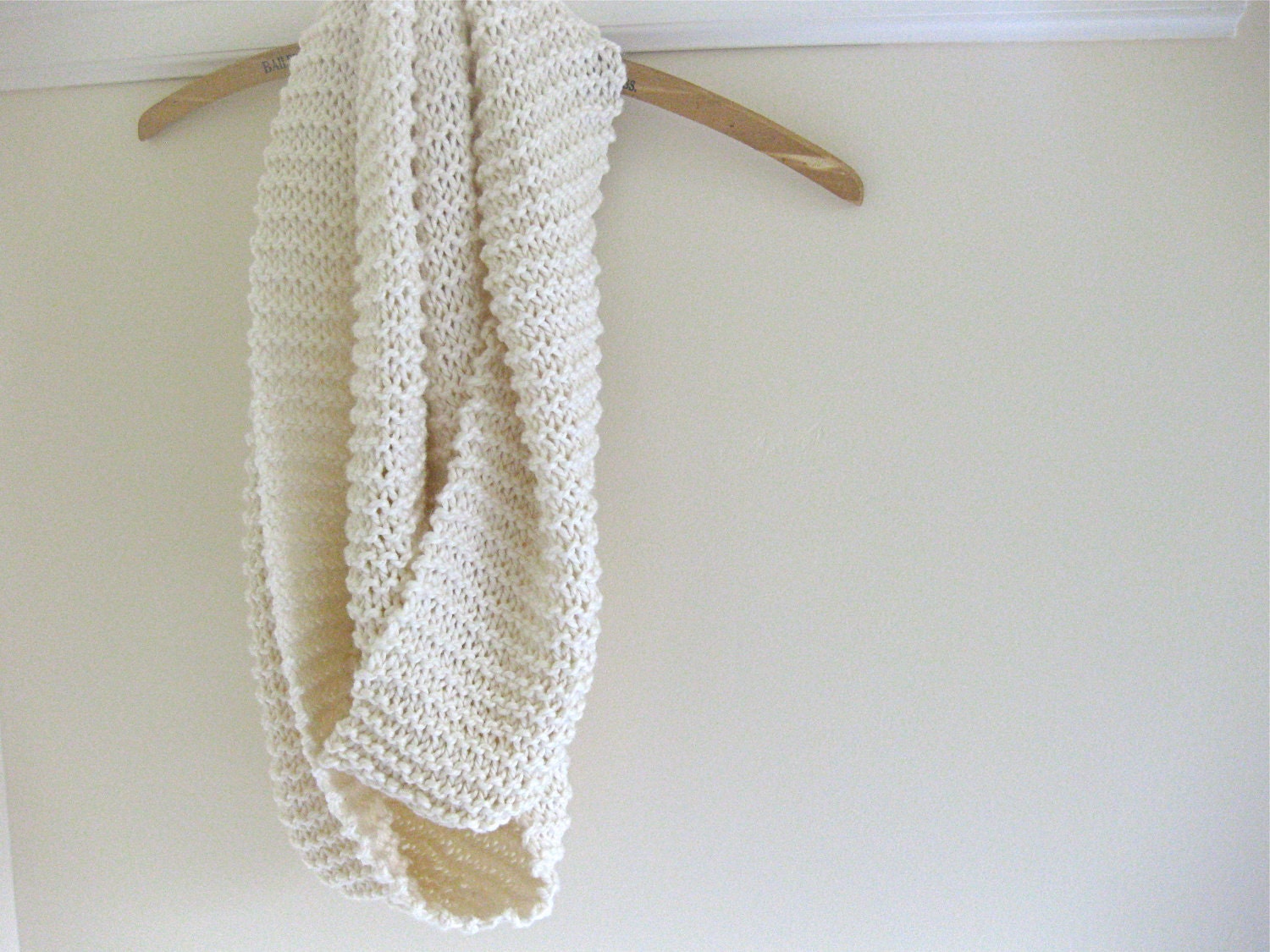 Cotton Infinity Scarf in Cream