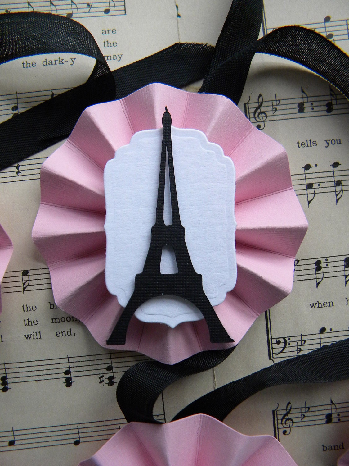 Eiffel Tower Medallion Tags ... set of 6