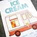 Enjoy, Ice Cream, Letterpress poster