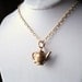 Tea Pot Necklace, Vintage Brass Teapot Charm, Pendant Necklace, Whimsical Jewelry, Coffee Pot, Food Necklace