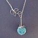 Bird and Branch Necklace, Silver and Turquoise Lariat, Blue Moon, Everyday Jewelry, Lariat Necklace