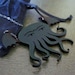 Cthulhu Necklace - Weeble Cthulhu in Laser-Cut Leather