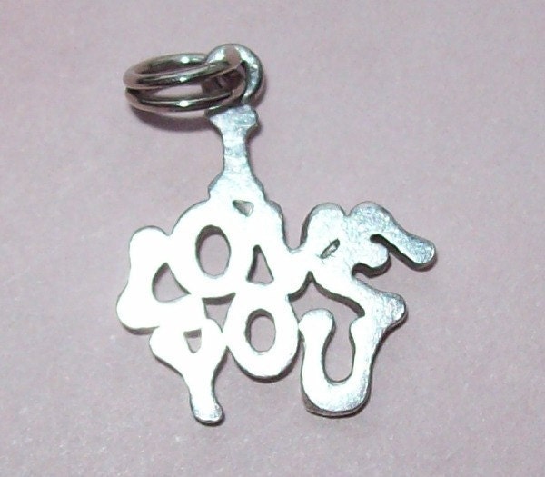 I Love You Sterling Silver Charm