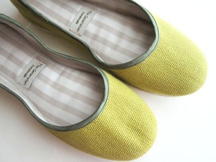 Size 6-6.5, 7.5-8, 8-8.5, 9 Ready to Ship Cute Ballerina Flats in Lime Green