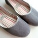 Eco-chic Handmade Vegan Flats in Grey - 910A