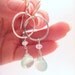 Moon and Sea Fine Silver Dangle Earrings