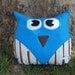 Owl, Stuffed Owl, Owl Lovey, Owl Lovie, Baseball Fabric, Boys Owl Toy, Owl Toy, Baseballs, SALE PRICE