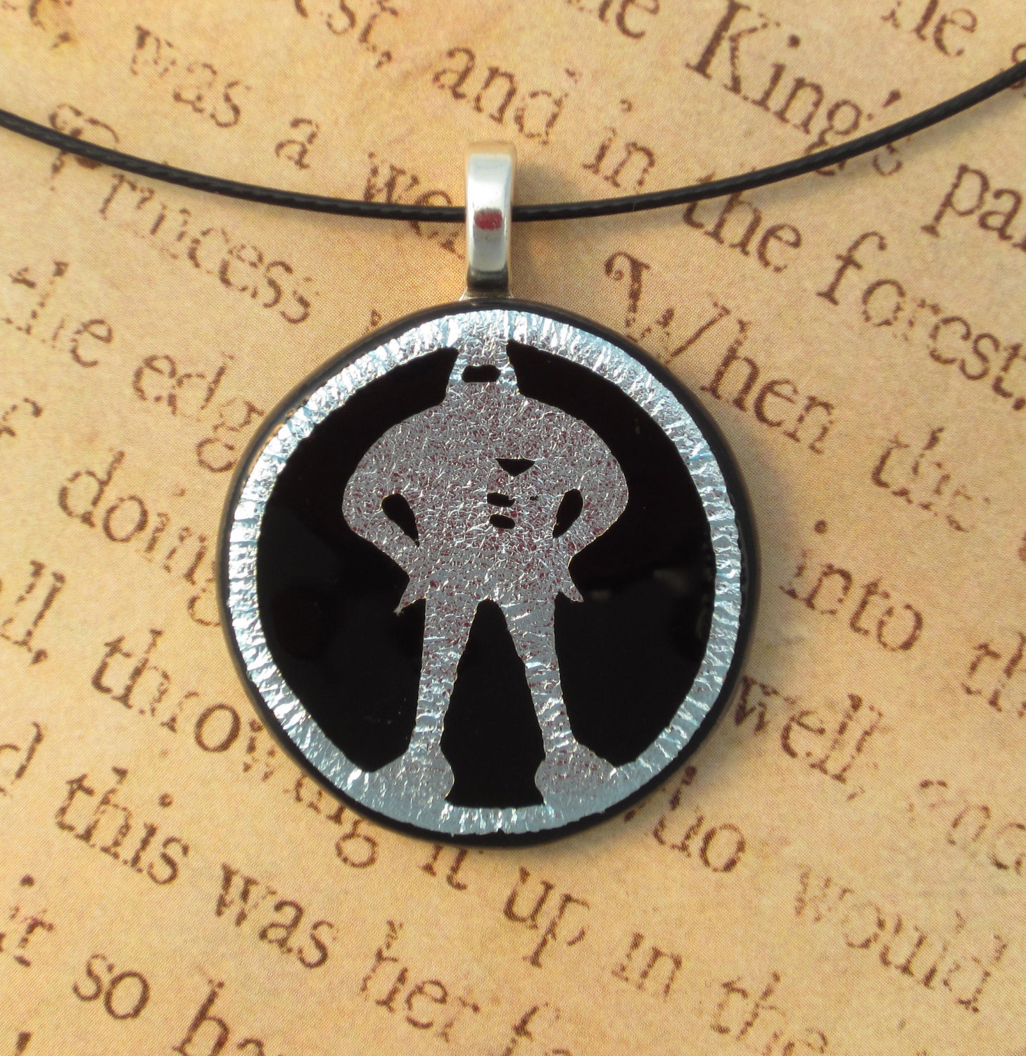 Earthbound Starman Fused Glass Pendant