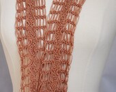 Crochet cotton scarf for summer suit - Copper mist