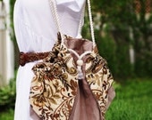 Boho Chic Reclaimed Up-cycled Material Hobo Shoulder Bag