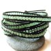 Sea Salt - Five Time Wrap Aventurine on Leather