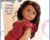Dollhouse Designs Stylish Peplum Sewing Pattern for 18" Dolls 1 or 2-pc Dress Skirt Top Clothes DIGITAL DOWNLOAD