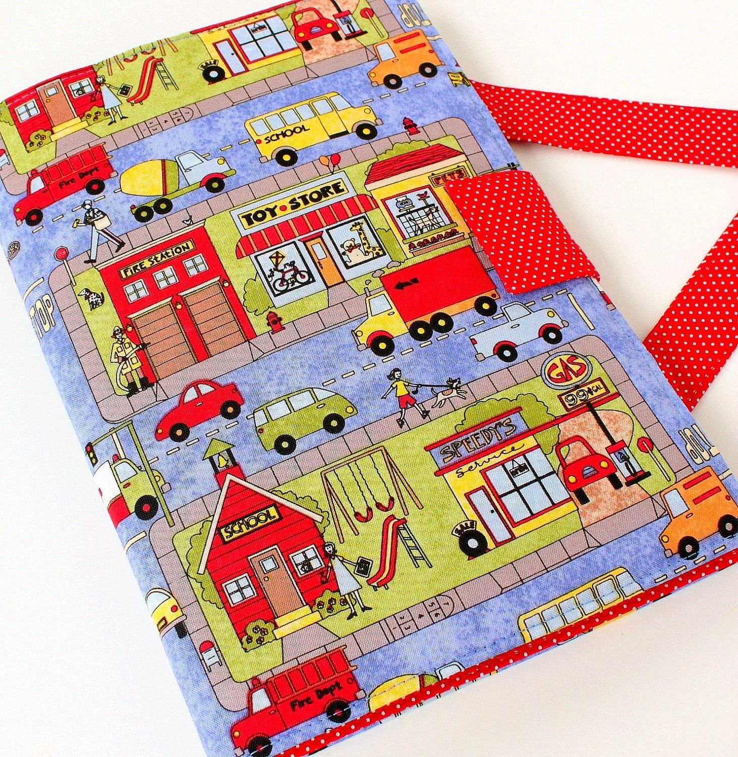 Coloring tote - quiet toy for toddlers - Our Town (LAST ONE)