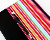 Deluxe journal cover for composition notebooks -  includes pen- Bright Stripes