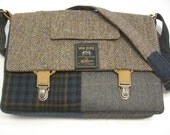 Macbook 13 inch Macbook Pro 13 Messenger Bag  Laptop Sleeve, blue, brown, green,Recycled Suit Coat