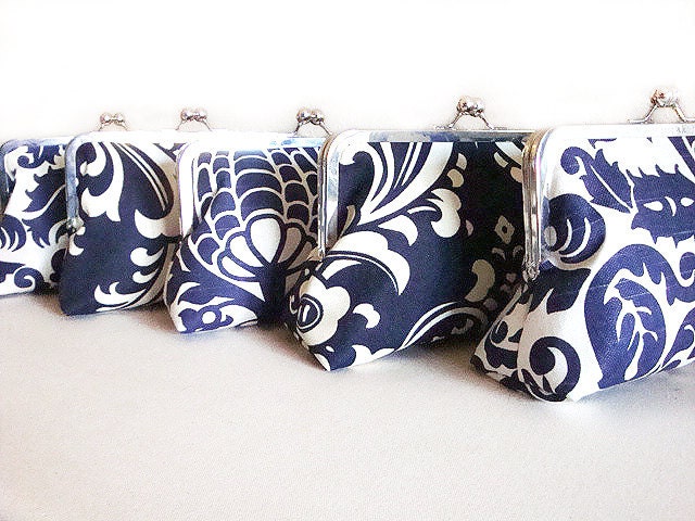 Bridesmaids Clutches Bridesmaids Gift Bridesmaids Bags Set of 5 by Lolis Creations