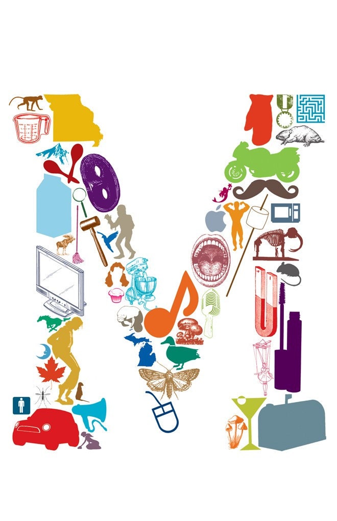 M is for... (11 x 17 Letter M Poster)