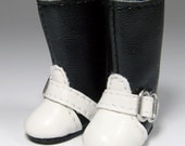 Retro Contrast Black-White Boots for Lati Yellow, PukiFee S00022A
