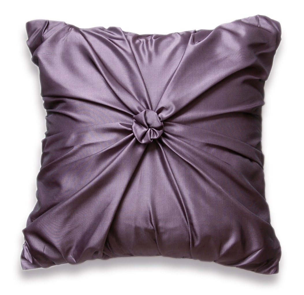 Lilac Purple Pillow Cover 16 In ROSETTE DESIGN