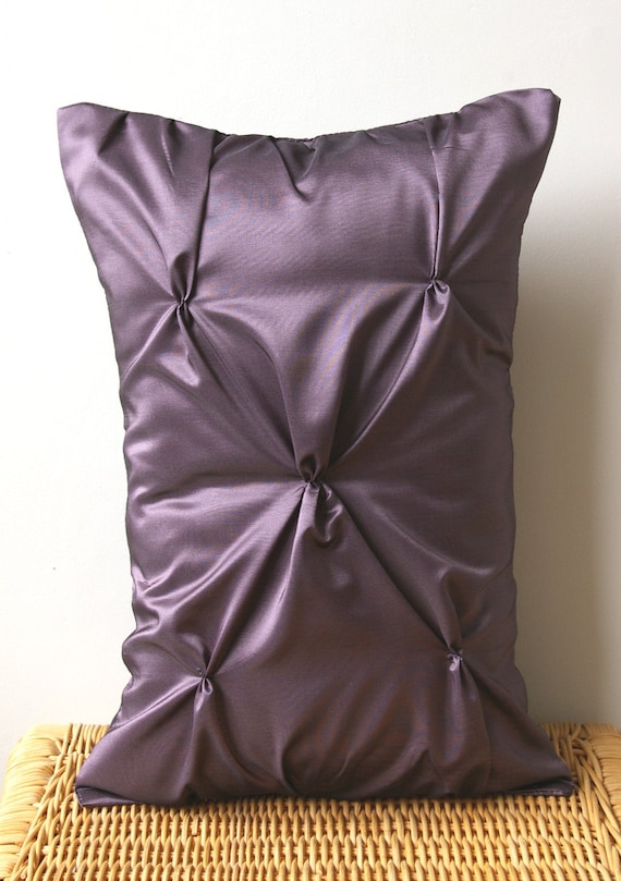 Decorative Lilac Purple Lumbar Pillow Case 12 x 18 in NIA DESIGN