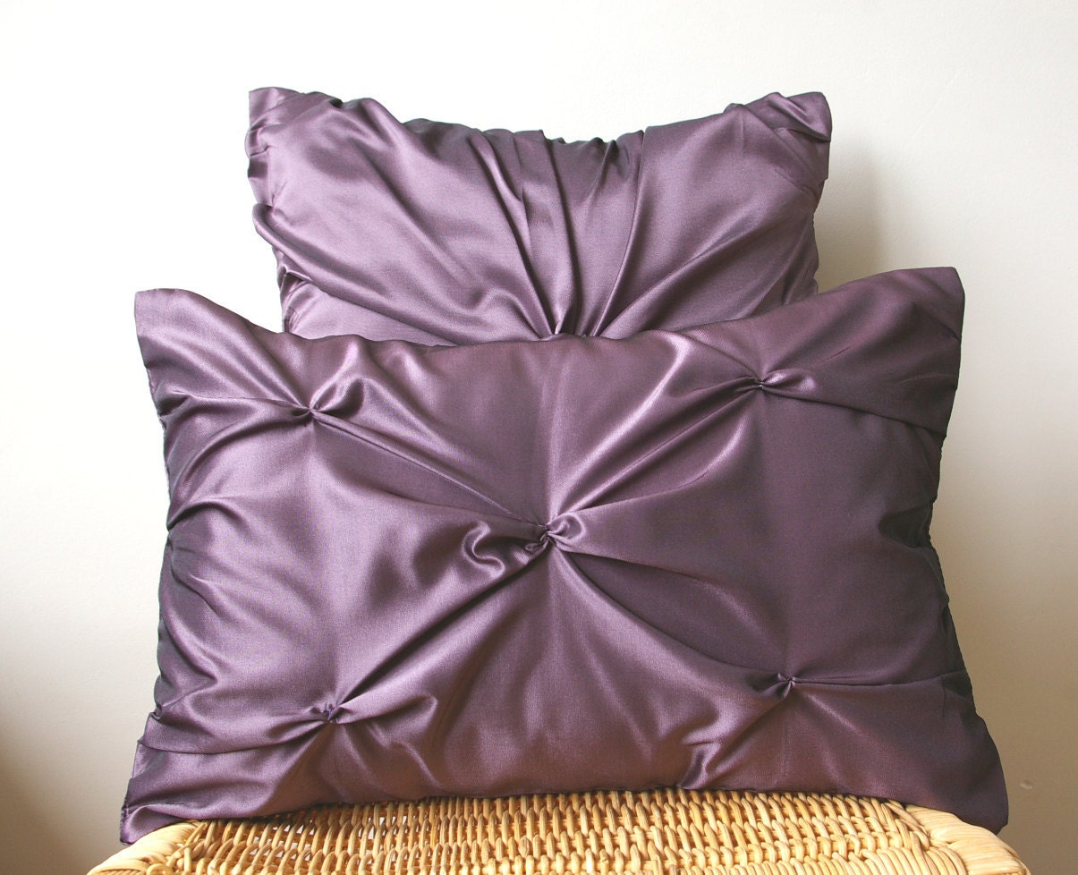 Decorative Lilac Purple Lumbar Pillow Case 12 x 18 in NIA DESIGN