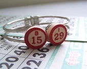 Repurposed Vintage Bingo Marker Hinged Bracelet