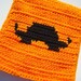 Orange Mustache Potholder