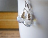 Gemstone Dangle Earrings Mystic Topaz Earrings Sterling Silver Wire Wrapped Briolettes