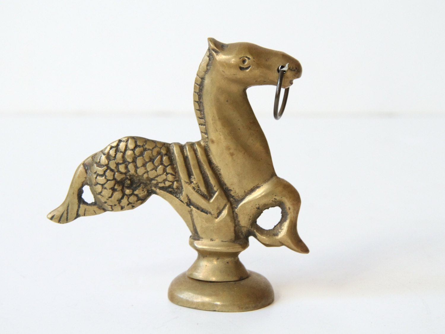 Antique Brass Fixture - Hippocamp Mythical Horse Mermaid