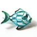 SALE Sea Blue Fish Barrette - 60s Enamel Barrette