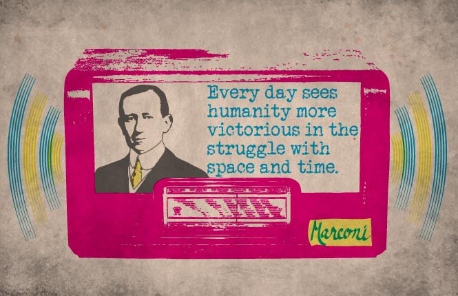 Guglielmo Marconi Print 11x17 - Famous Seniors