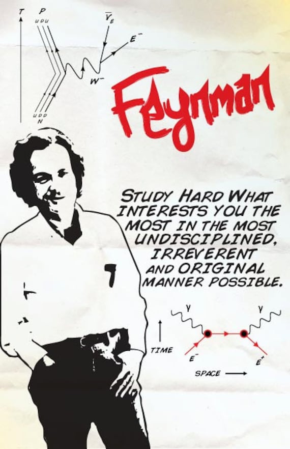 Richard Feynman Print 11x17 - Famous Seniors