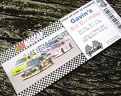 NASCAR Racing Ticket Custom PRINTABLE Birthday Invitation