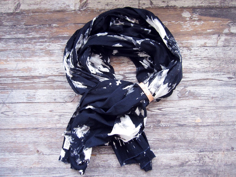 LASSO SCARF - Black/White