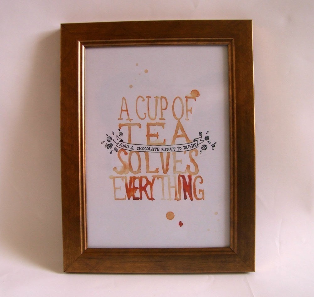 A Cup of Tea Solves Everything - Giclee Print